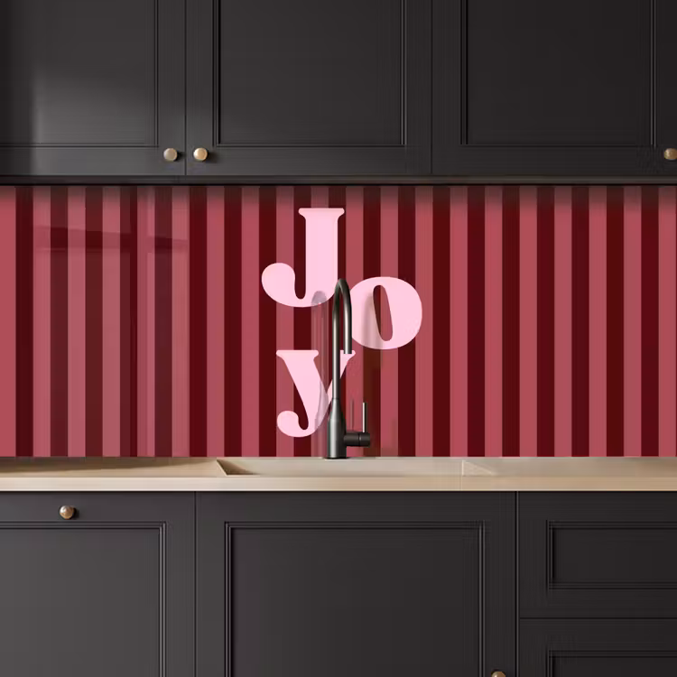 Keuken achterwand - Joy - Kerst - Tekst - Roze — 6