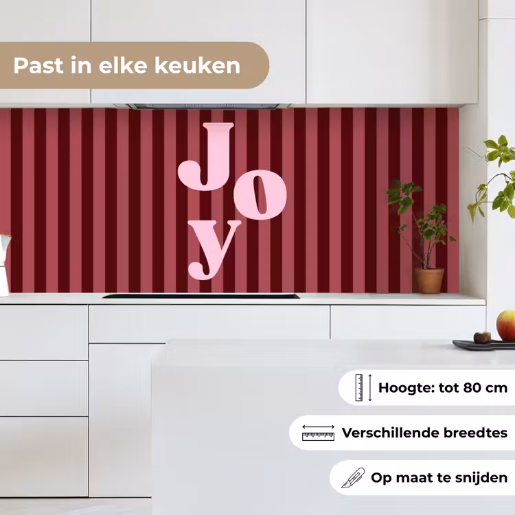 Keuken achterwand - Joy - Kerst - Tekst - Roze — 7