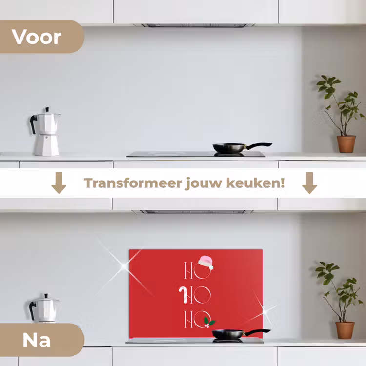 Keuken achterwand - Kerst - Tekst - illustratie - Rood — 3