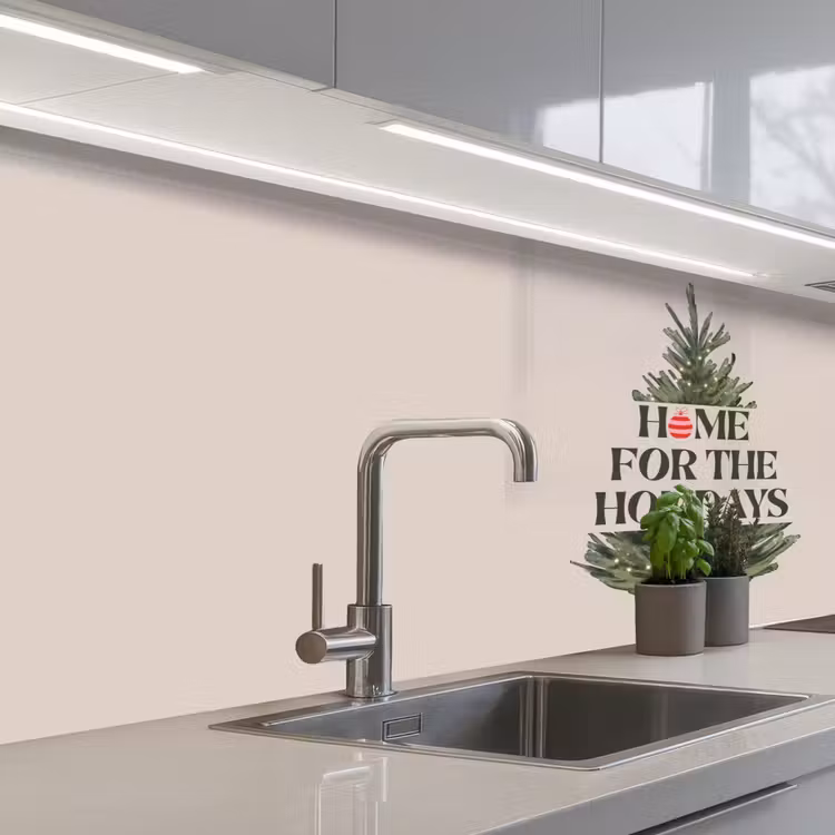 Keuken achterwand - Kerst - Tekst - Kerstboom - Beige — 2