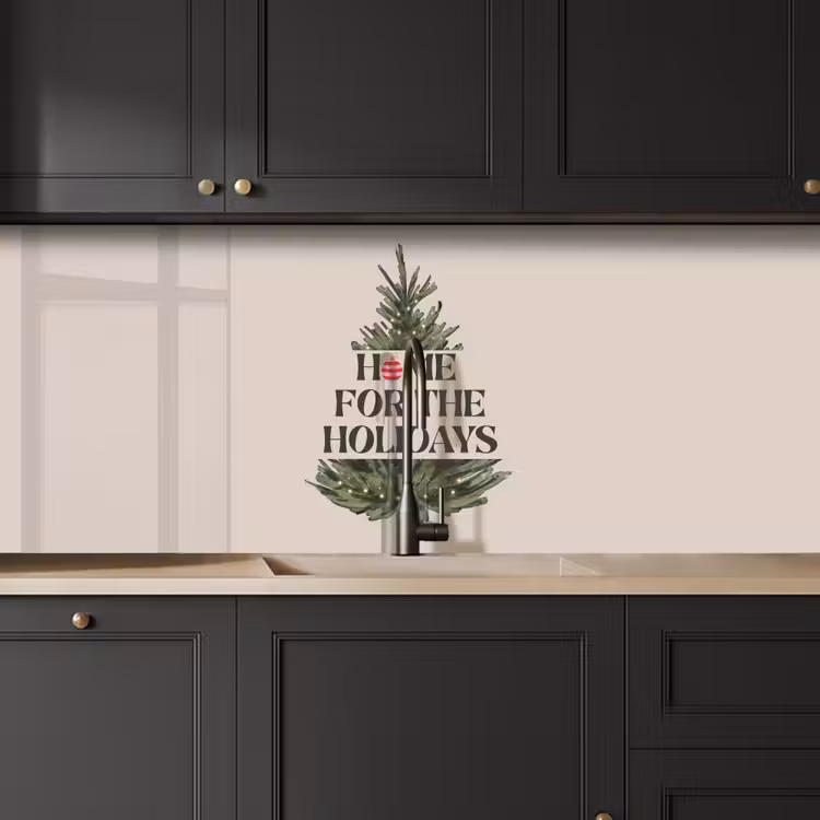 Keuken achterwand - Kerst - Tekst - Kerstboom - Beige — 6