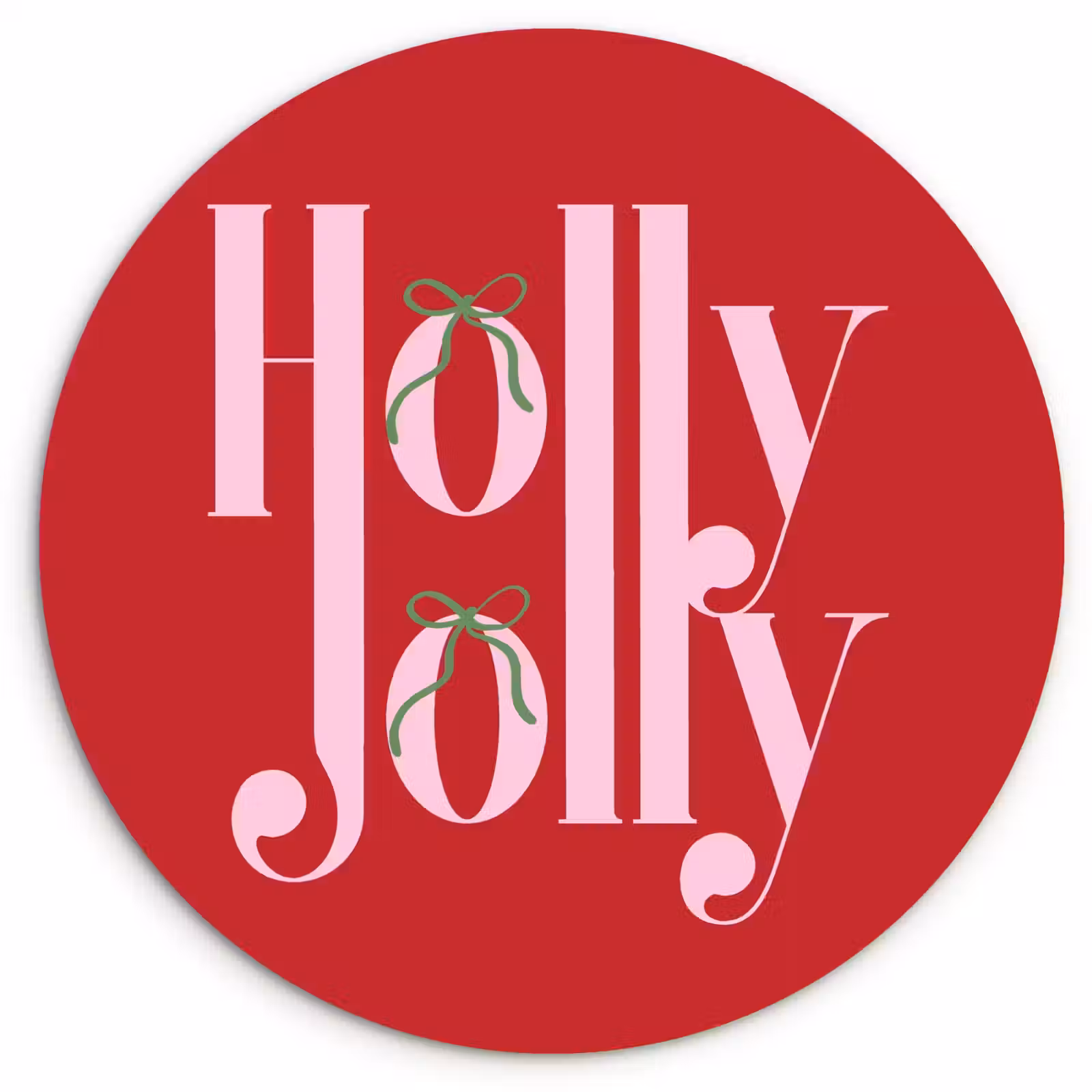 Muurcirkel - Kerst - Roze - Rood - Tekst — 1