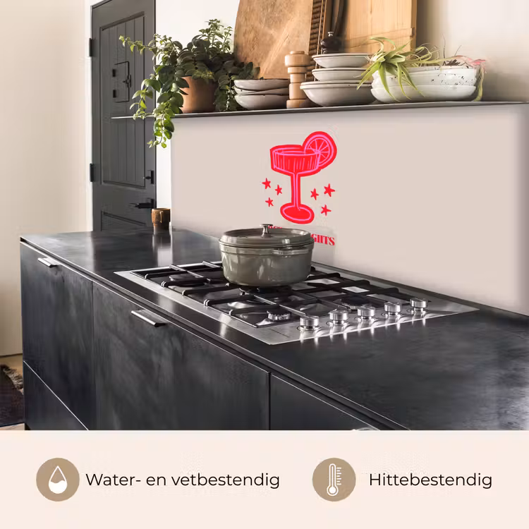 Keuken achterwand - Cocktail - Kerst - Beige - Roze — 5