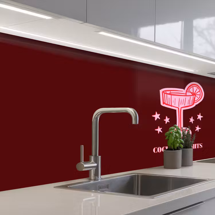 Keuken achterwand - Cocktail - Kerst - Burgundy - Roze — 2