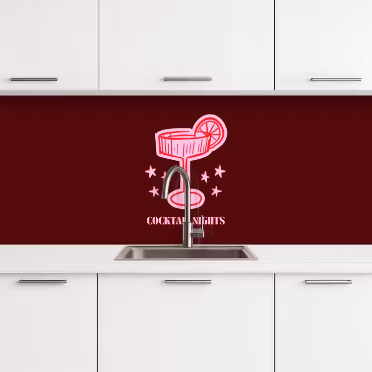 Keuken achterwand - Cocktail - Kerst - Burgundy - Roze — 4