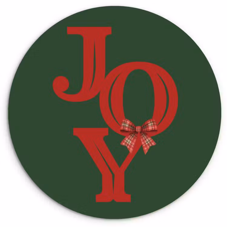 Muurcirkel - Tekst - Kerst - Rood — 1