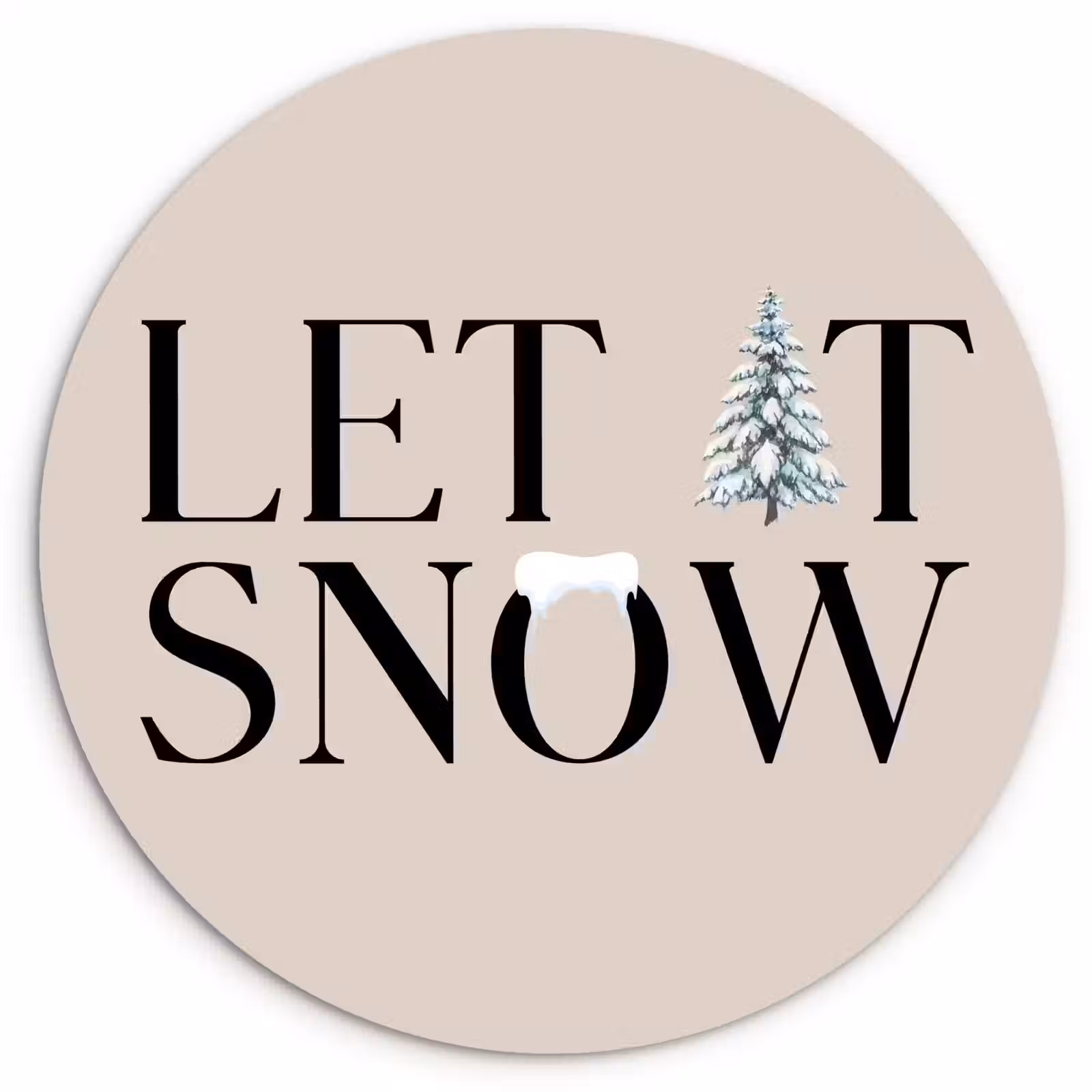 Muurcirkel - Tekst - Kerst - Sneeuw — 1
