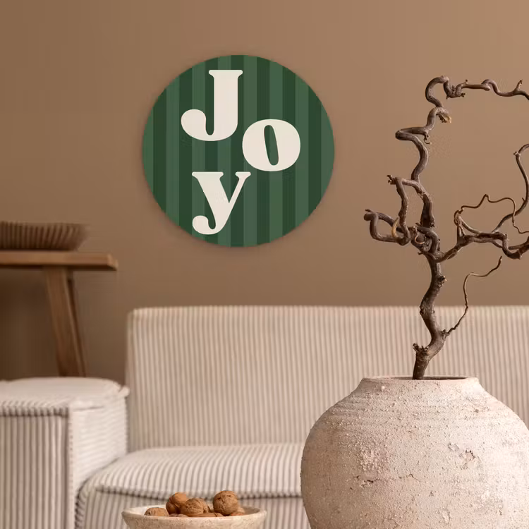 Muurcirkel - Joy - Kerst - Tekst - Groen — 2