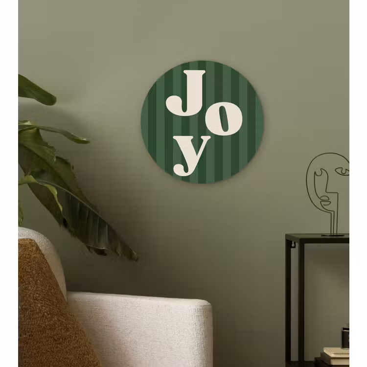 Muurcirkel - Joy - Kerst - Tekst - Groen — 3