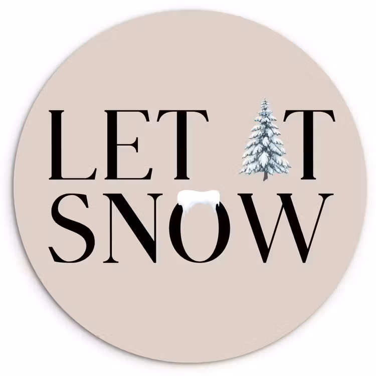 Muurcirkel - Tekst - Kerst - Sneeuw — 1