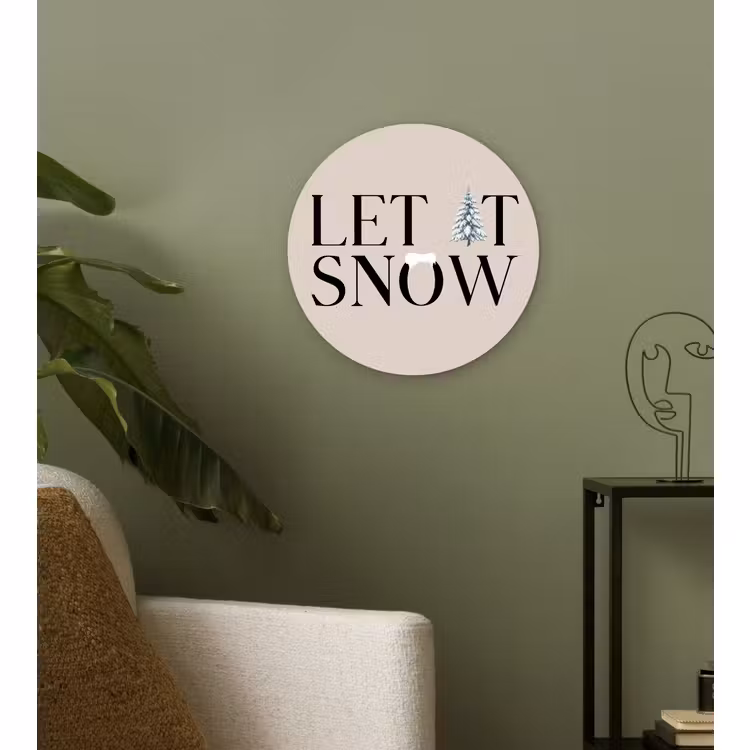 Muurcirkel - Tekst - Kerst - Sneeuw — 3