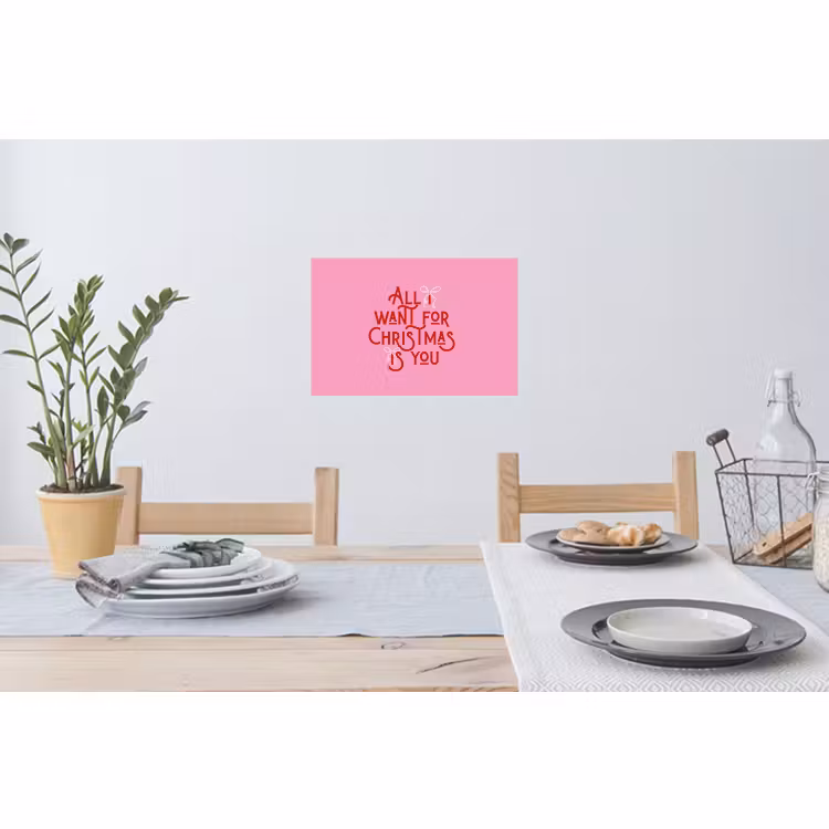 Muursticker - Tekst - Kerst - Roze - Rood — 3