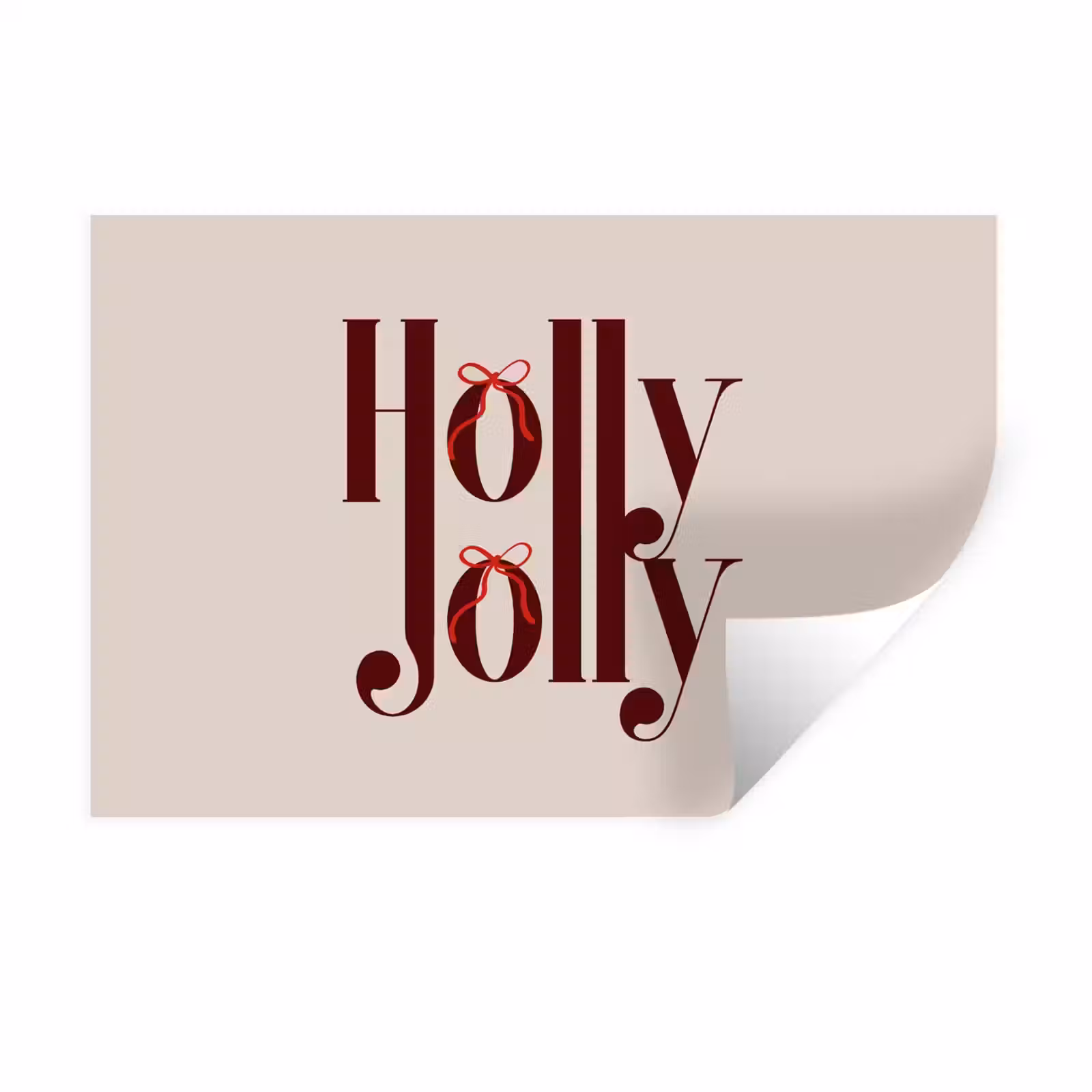 Muursticker - Tekst - Kerst - Bruin — 1