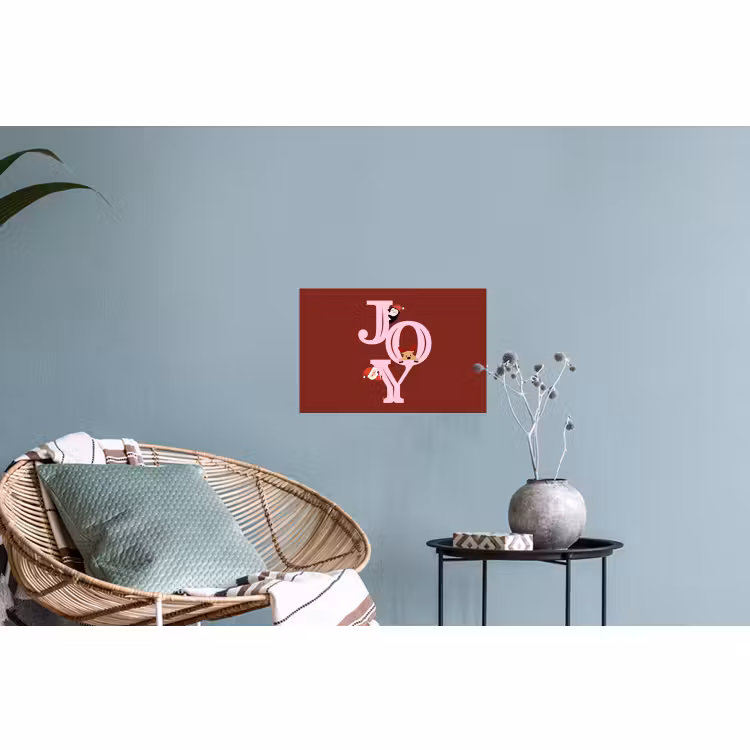 Muursticker - Joy - Kerst - Animatie - Rood - Roze — 4