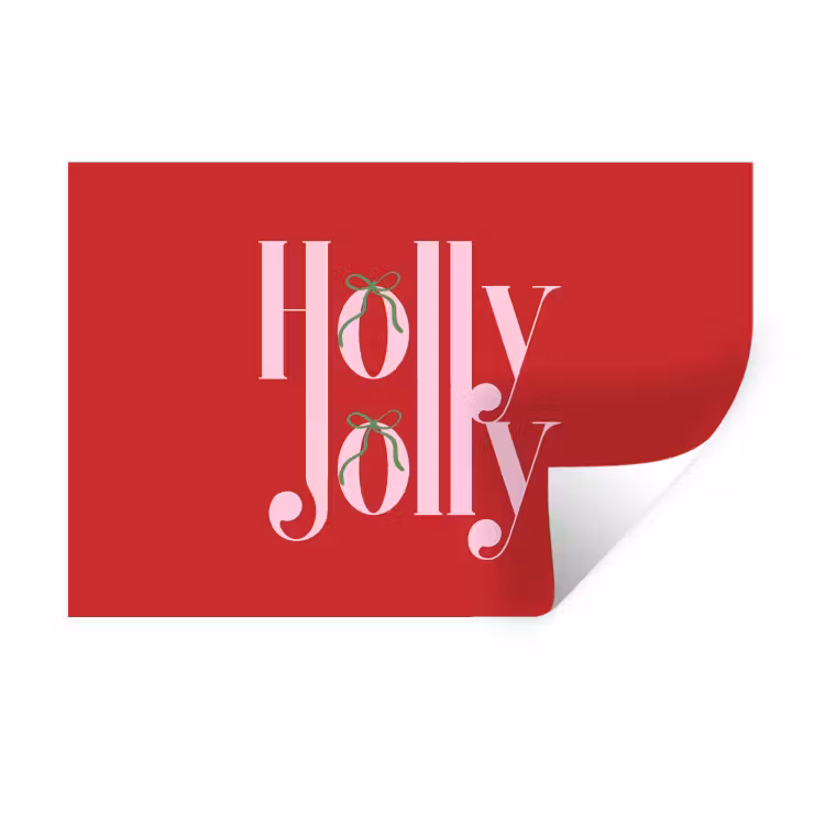 Muursticker - Kerst - Roze - Rood - Tekst — 1