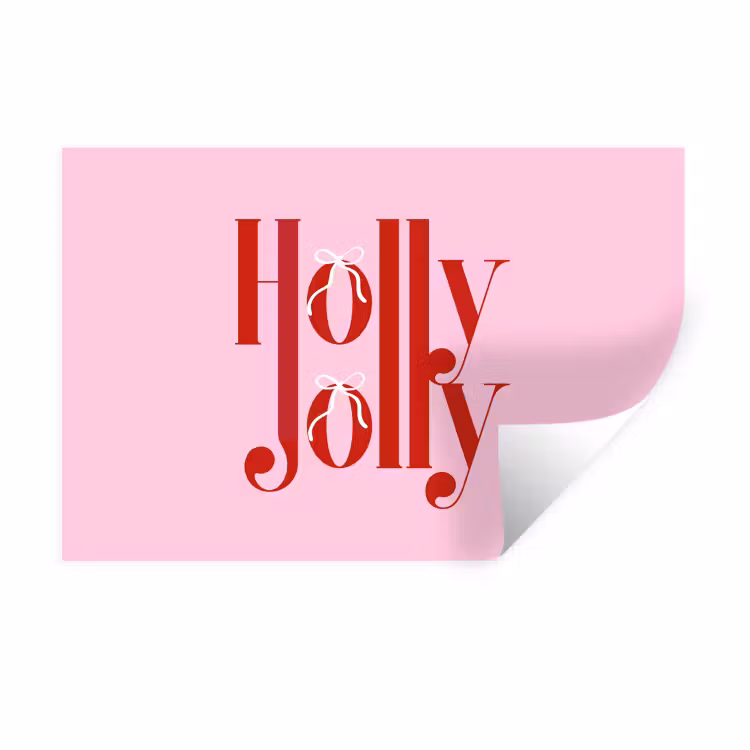 Muursticker - Kerst - Tekst - Rood - Roze — 1