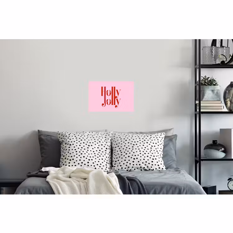 Muursticker - Kerst - Tekst - Rood - Roze — 5