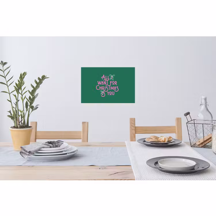 Muursticker - Kerst - Tekst - Roze - Groen — 3