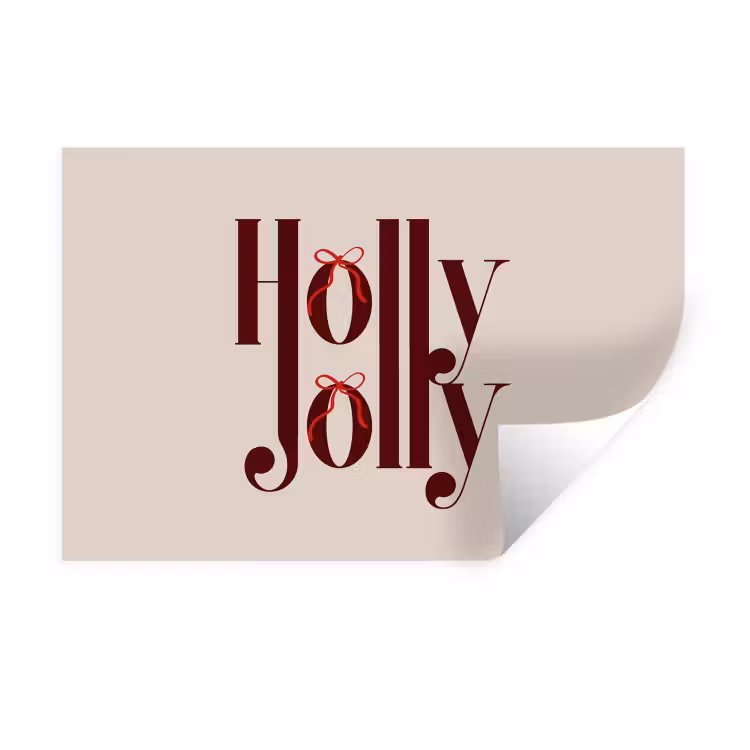 Muursticker - Tekst - Kerst - Bruin — 1