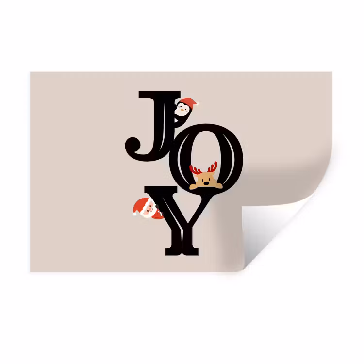 Muursticker - Joy - Animatie - Zwart - Kerst — 1