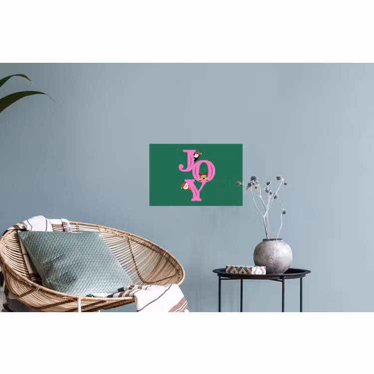 Muursticker - Joy - Kerst - Animatie - Roze - Groen — 4