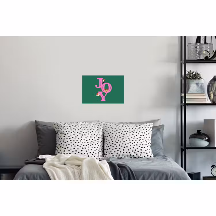 Muursticker - Joy - Kerst - Animatie - Roze - Groen — 5