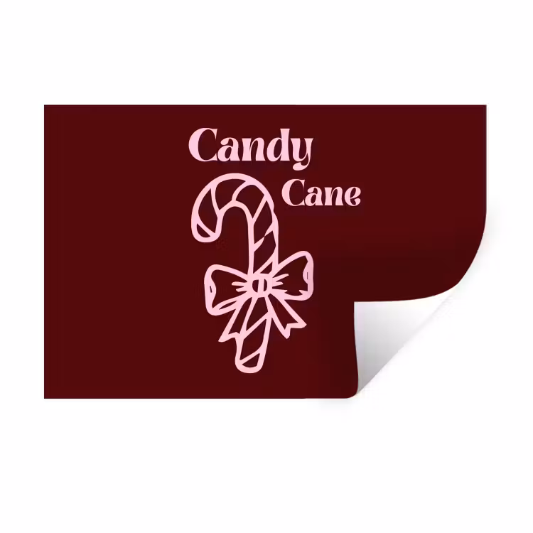 Muursticker - Kerst - Snoep - Tekst - Roze — 1