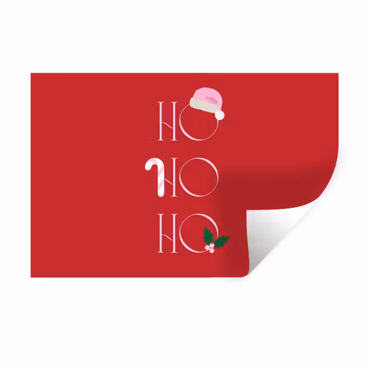 Muursticker - Kerst - Tekst - illustratie - Rood — 1