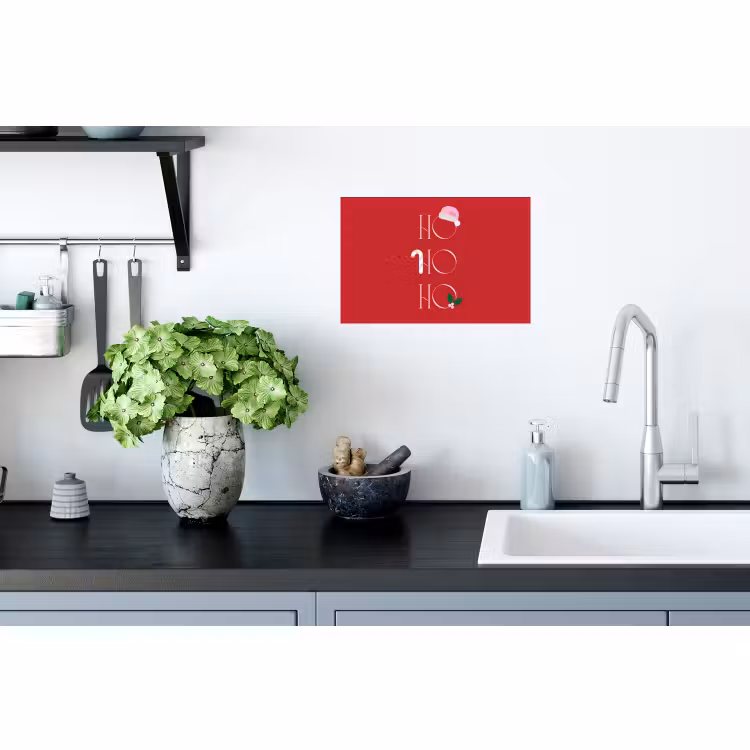 Muursticker - Kerst - Tekst - illustratie - Rood — 2