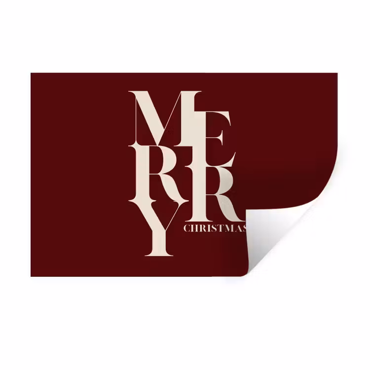Muursticker - Merry - Tekst - Donker - Rood — 1