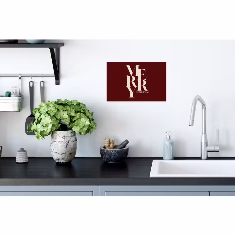 Muursticker - Merry - Tekst - Donker - Rood — 2