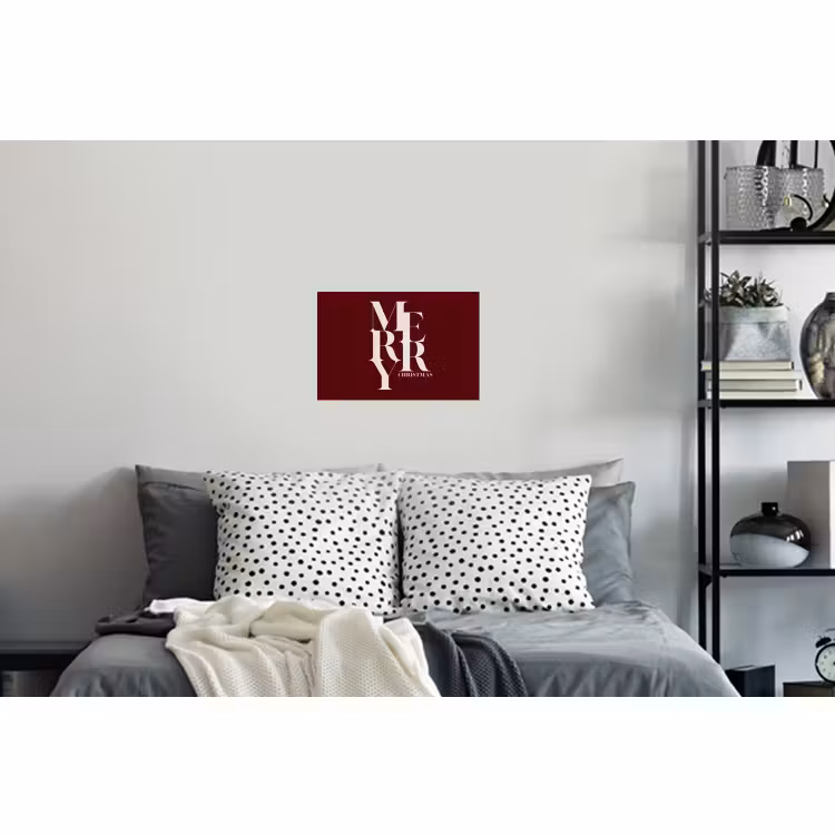 Muursticker - Merry - Tekst - Donker - Rood — 5