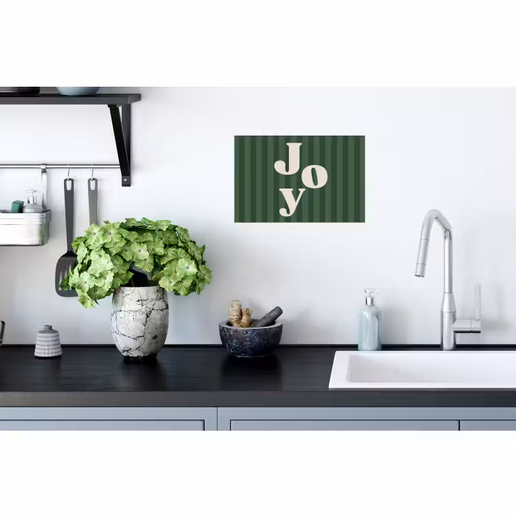 Muursticker - Joy - Kerst - Tekst - Groen — 2