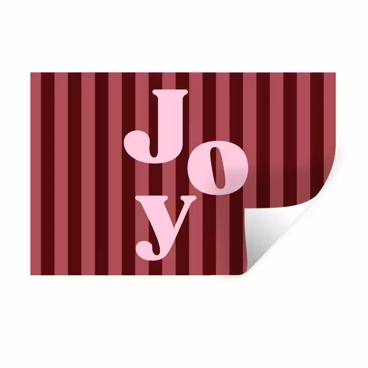 Muursticker - Joy - Kerst - Tekst - Roze — 1