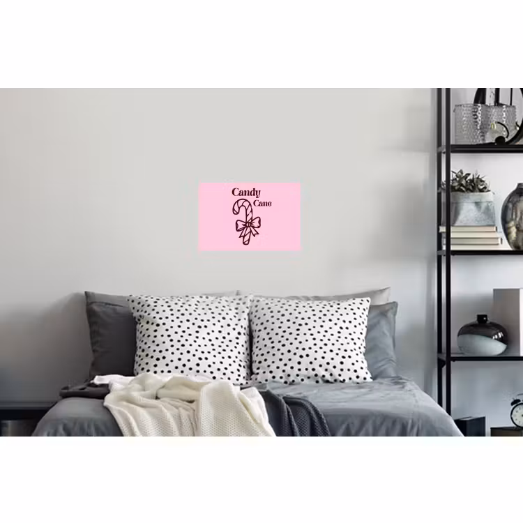 Muursticker - Kerst - Snoep - Tekst - Bruin - Roze — 5