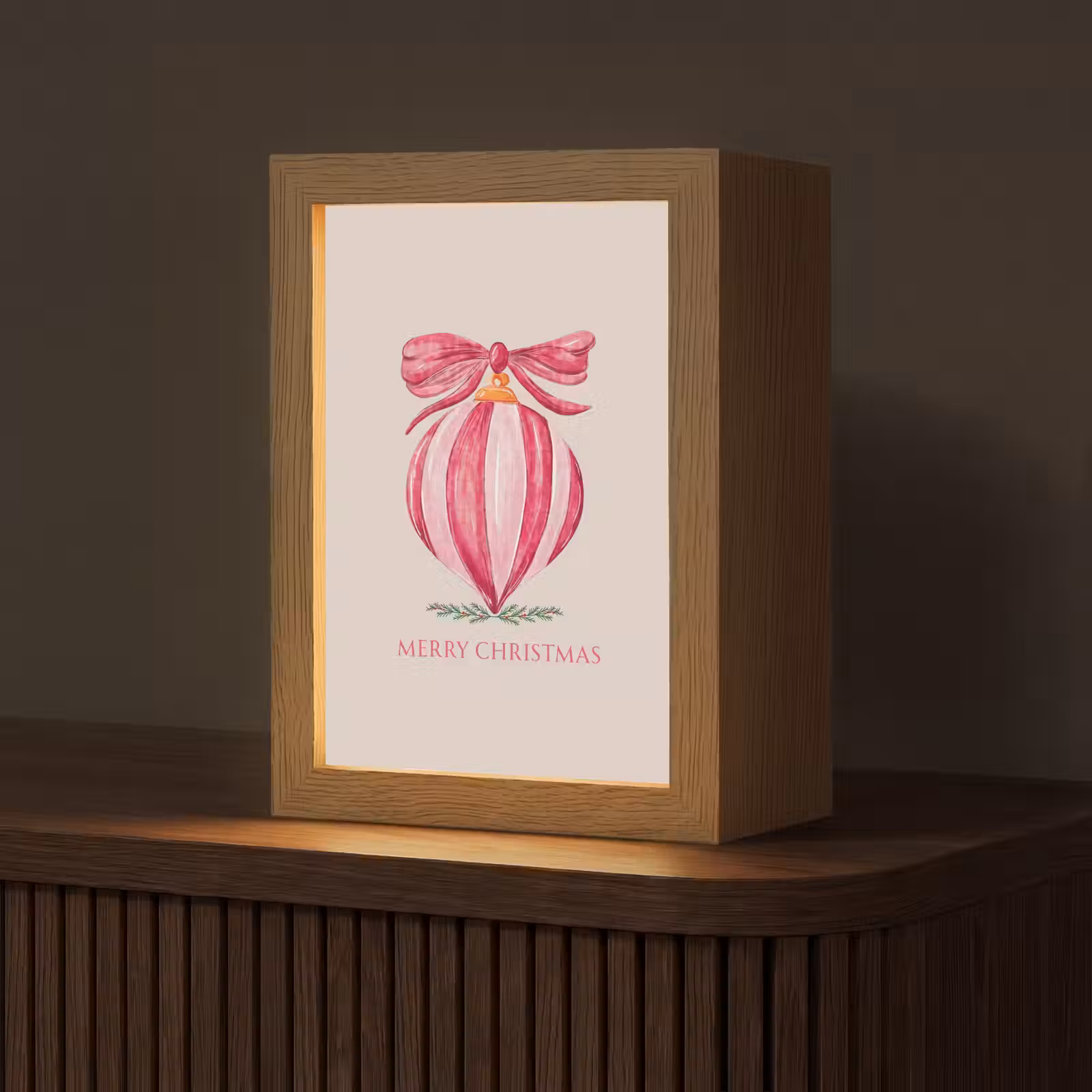Gepersonaliseerd Lightbox - Kerst - Kerstbal - Tekst — 1