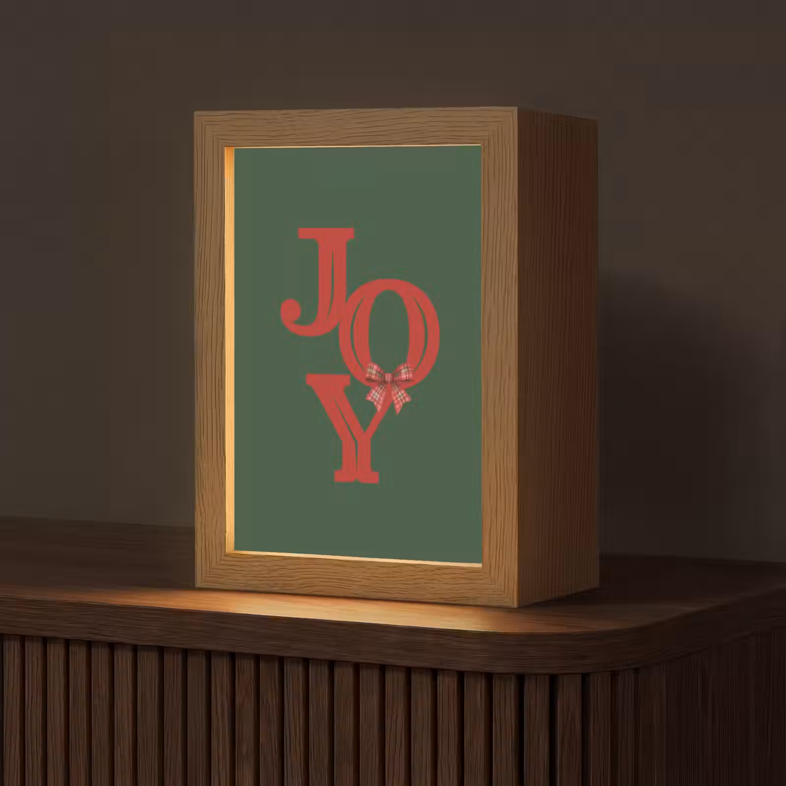 Gepersonaliseerd Lightbox - Tekst - Kerst - Rood — 1