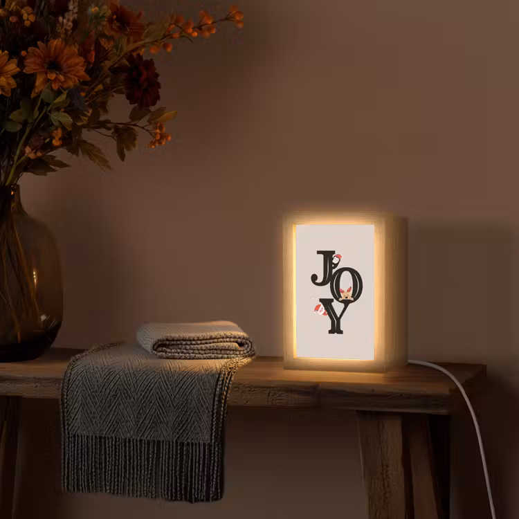 Gepersonaliseerd Lightbox - Joy - Animatie - Zwart - Kerst — 3