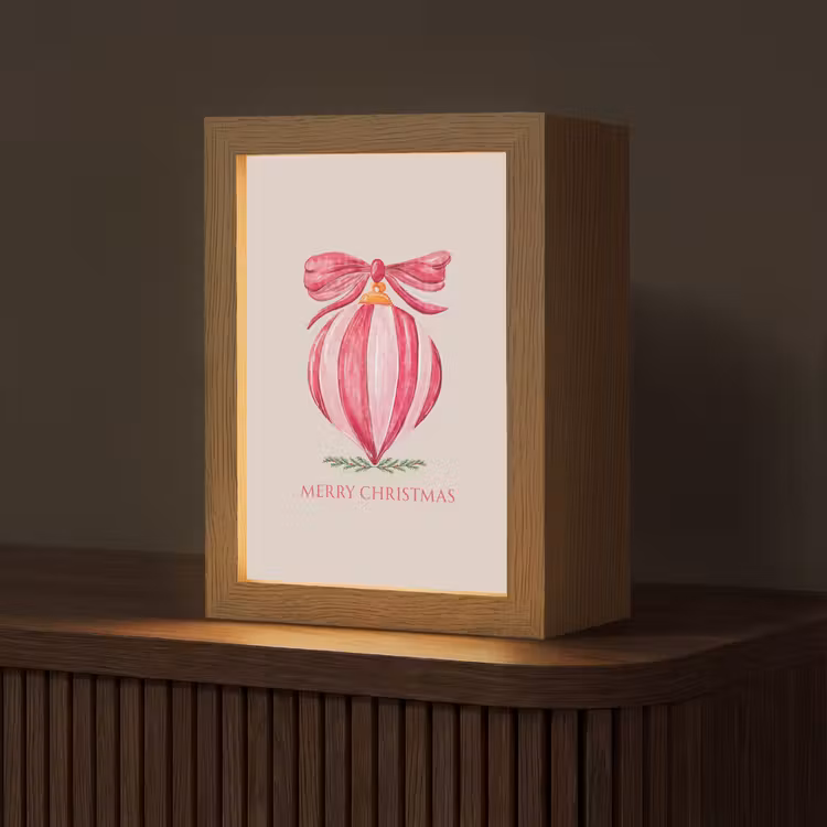 Gepersonaliseerd Lightbox - Kerst - Kerstbal - Tekst — 1