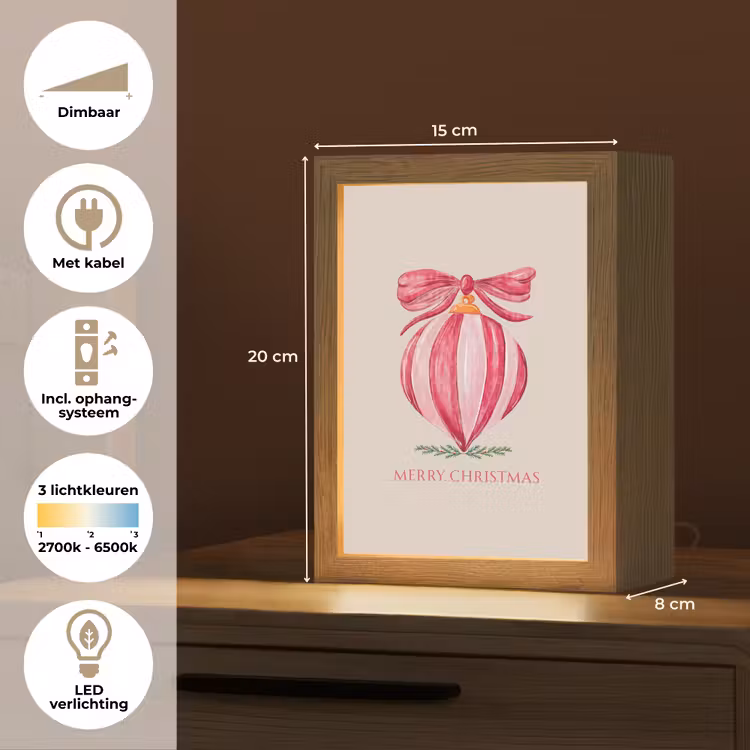 Gepersonaliseerd Lightbox - Kerst - Kerstbal - Tekst — 7