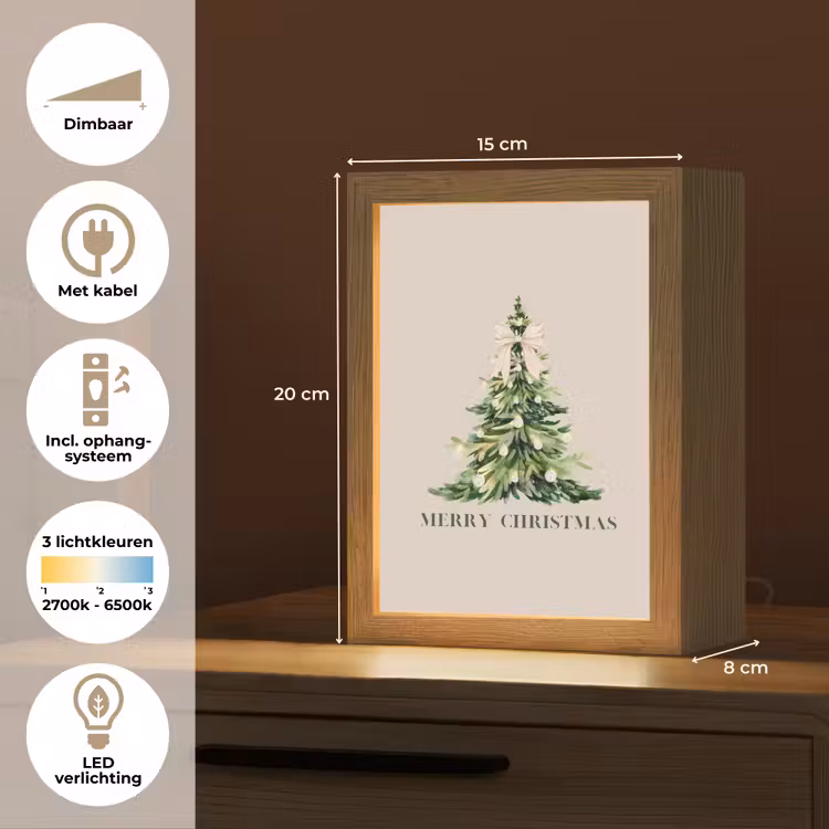 Gepersonaliseerd Lightbox - Kerst - Kerstboom - Tekst — 7