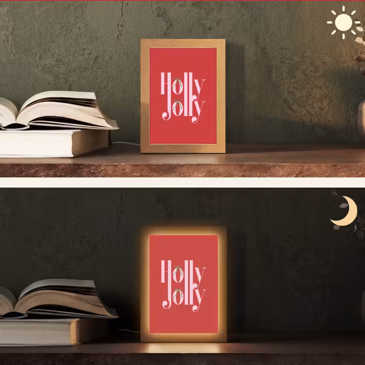 Gepersonaliseerd Lightbox - Kerst - Roze - Rood - Tekst — 5