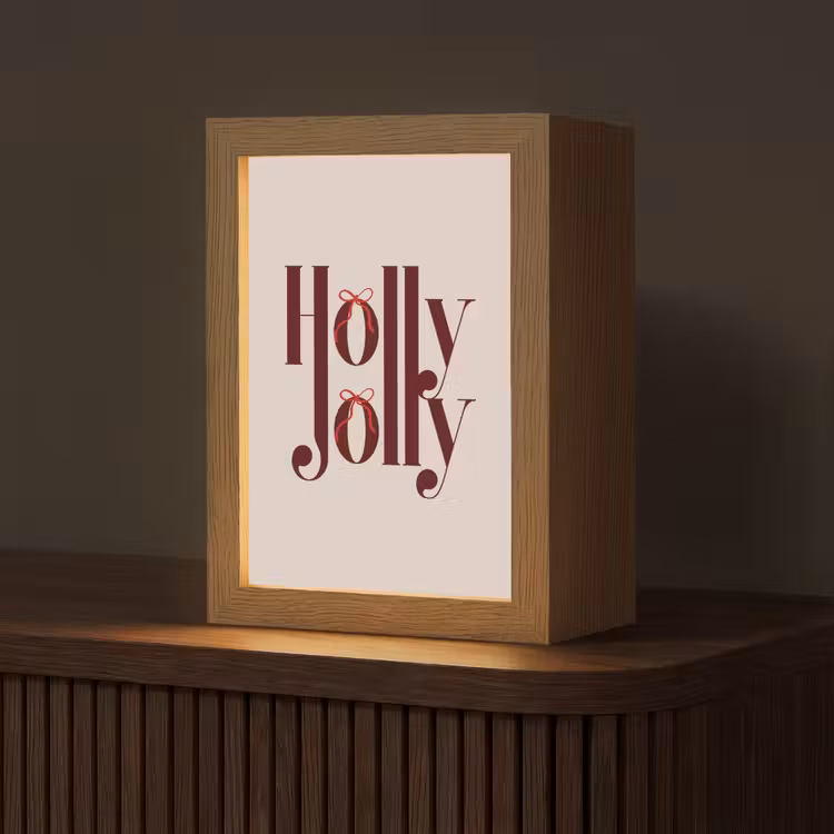 Gepersonaliseerd Lightbox - Tekst - Kerst - Bruin — 1