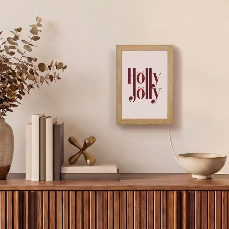 Gepersonaliseerd Lightbox - Tekst - Kerst - Bruin — 4