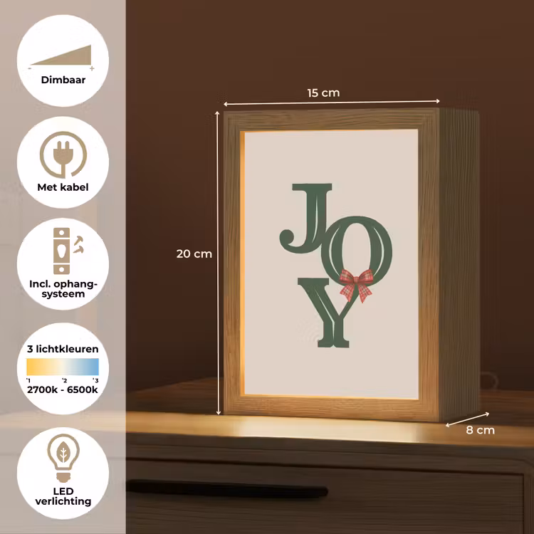 Gepersonaliseerd Lightbox - Tekst - Kerst - Groen — 7