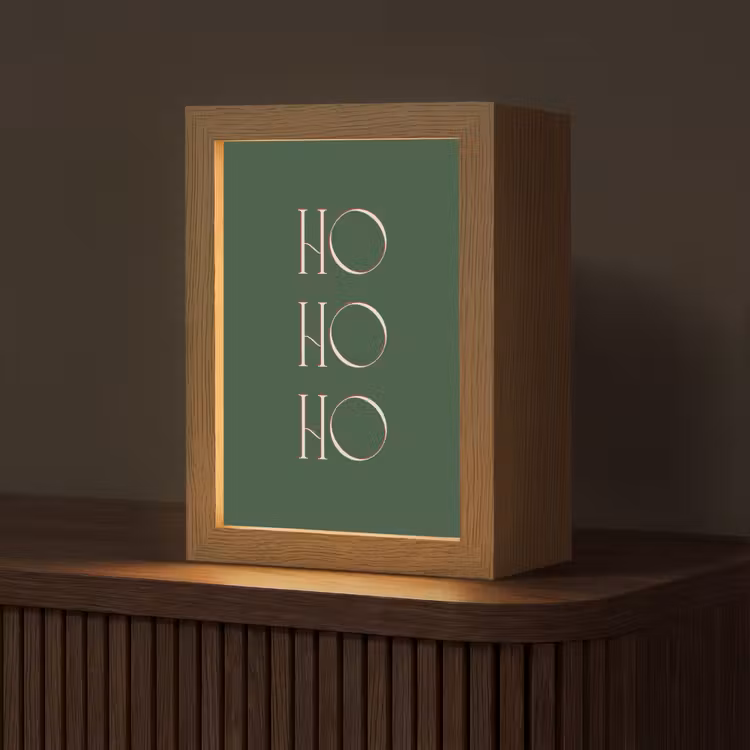 Gepersonaliseerd Lightbox - Tekst - Kerst - Modern - Groen — 1