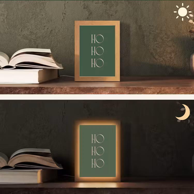 Gepersonaliseerd Lightbox - Tekst - Kerst - Modern - Groen — 5