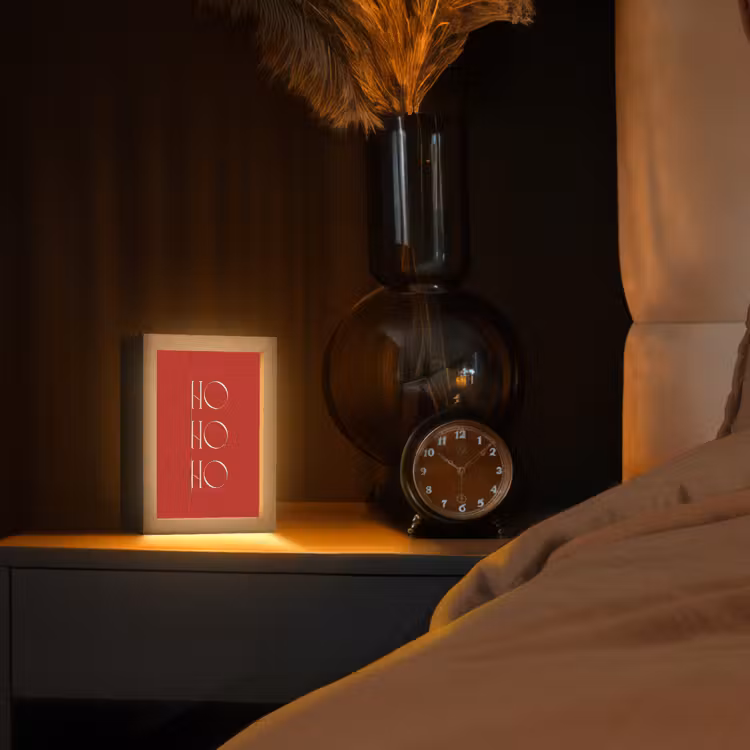 Gepersonaliseerd Lightbox - Tekst - Kerst - Modern - Rood — 2