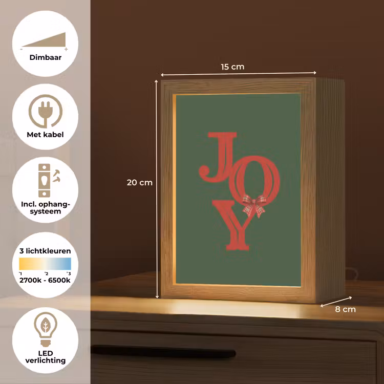 Gepersonaliseerd Lightbox - Tekst - Kerst - Rood — 7