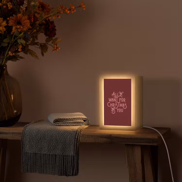 Gepersonaliseerd Lightbox - Tekst - Kerst - Rood - Roze — 3